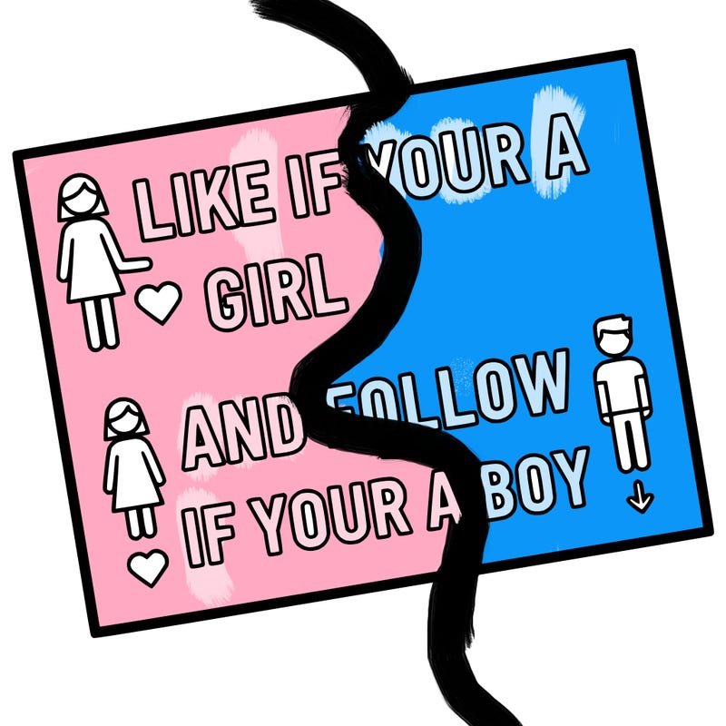 like if your a girl and follow if your a boy