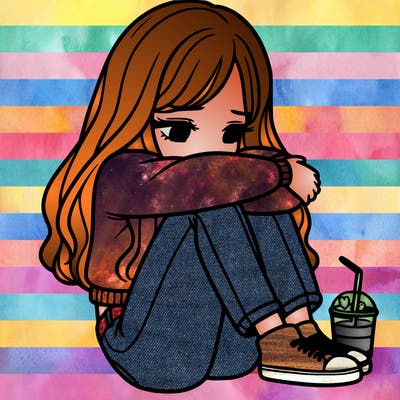 a girl  after a breakup