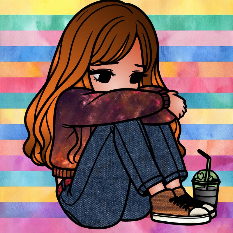 a girl  after a breakup