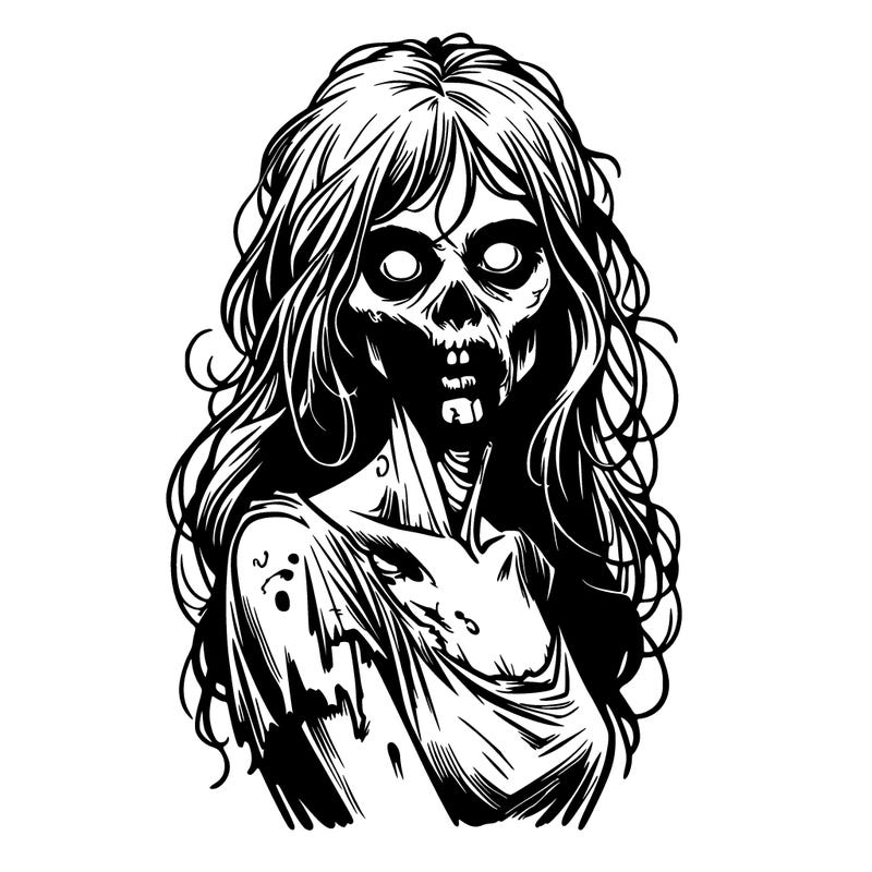 creepy realistic zombie girl