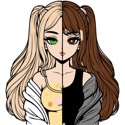 realistic girl split