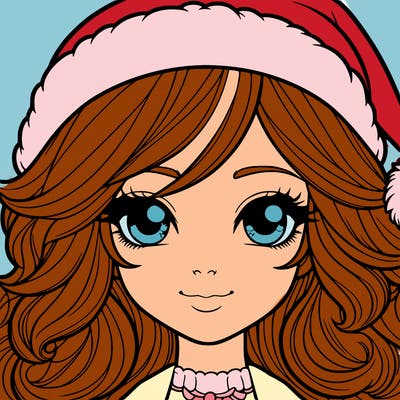 realistic christmas girl