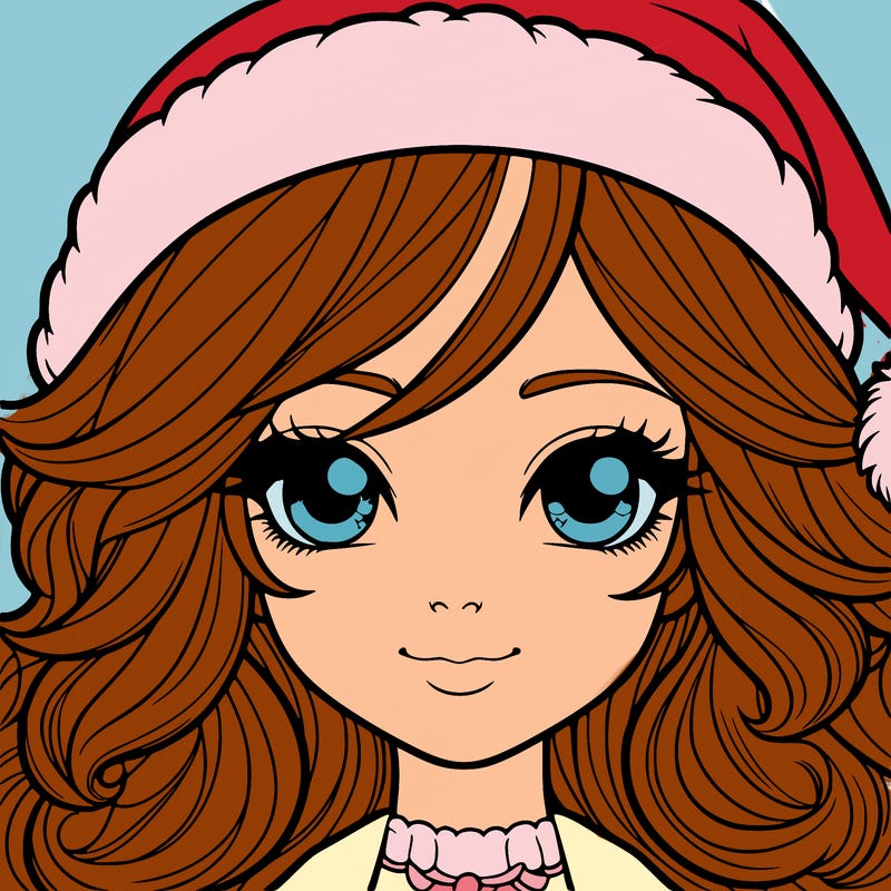 realistic christmas girl