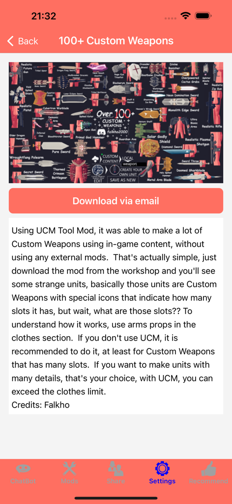 A showcase of over 100 custom weapons for Totally Accurate Battle Simulator mods