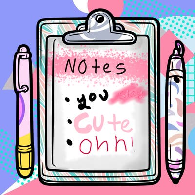 blank clip board with pen