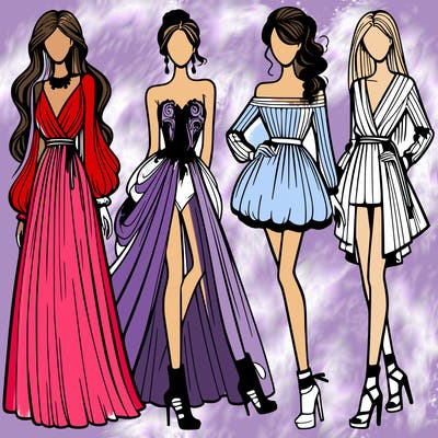 fashion models dresses