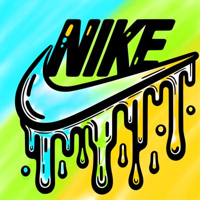 dripping nike logo