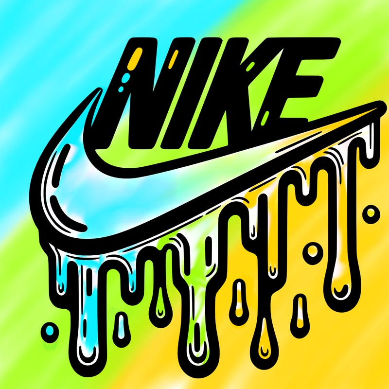 dripping nike logo