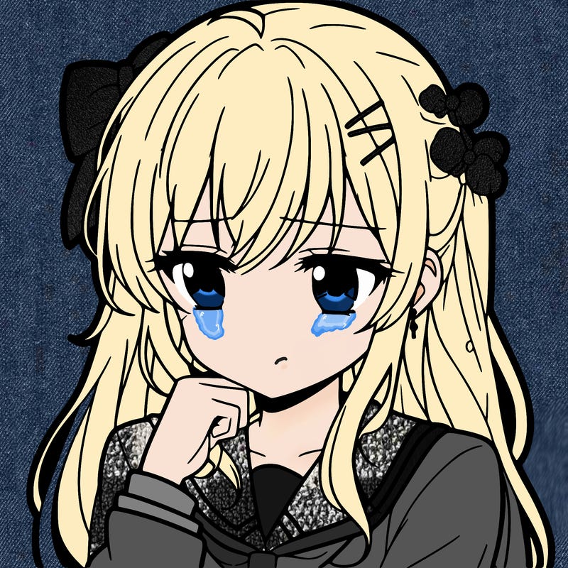 sad anime girl