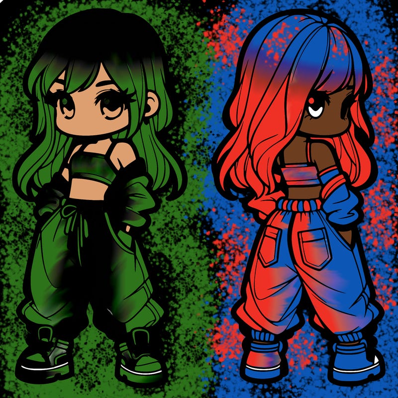 girl in crop top and baggy pants