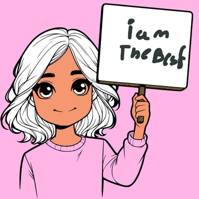 realistic girl holding up a sign