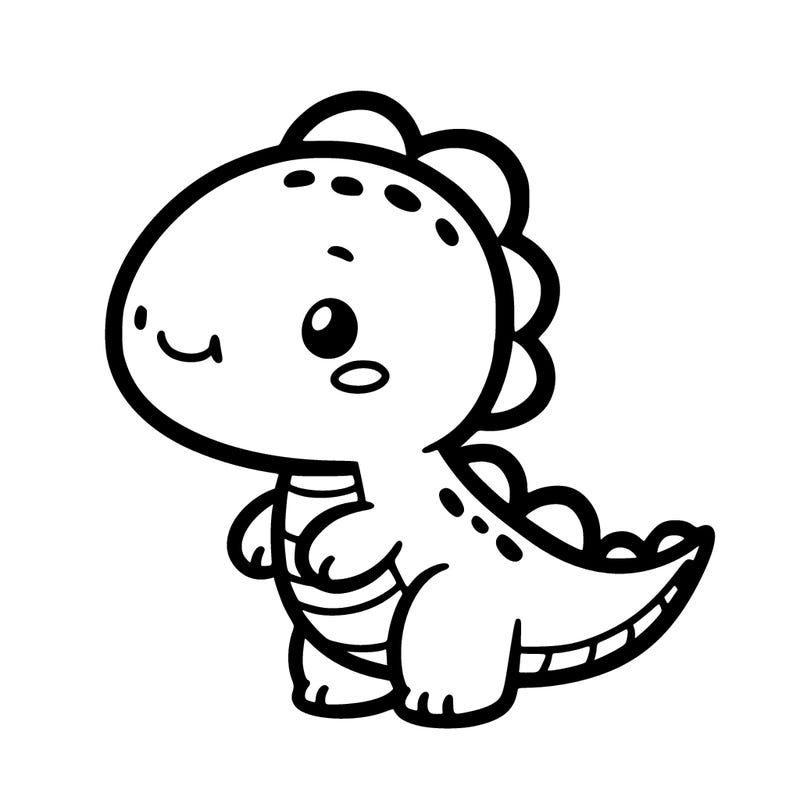 tiny cartoon dinosaur