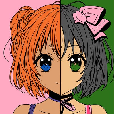 manga split anime girl