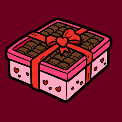 a box of chocolate for valentines day