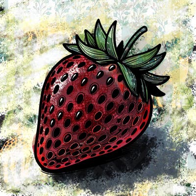 realstic strawberry