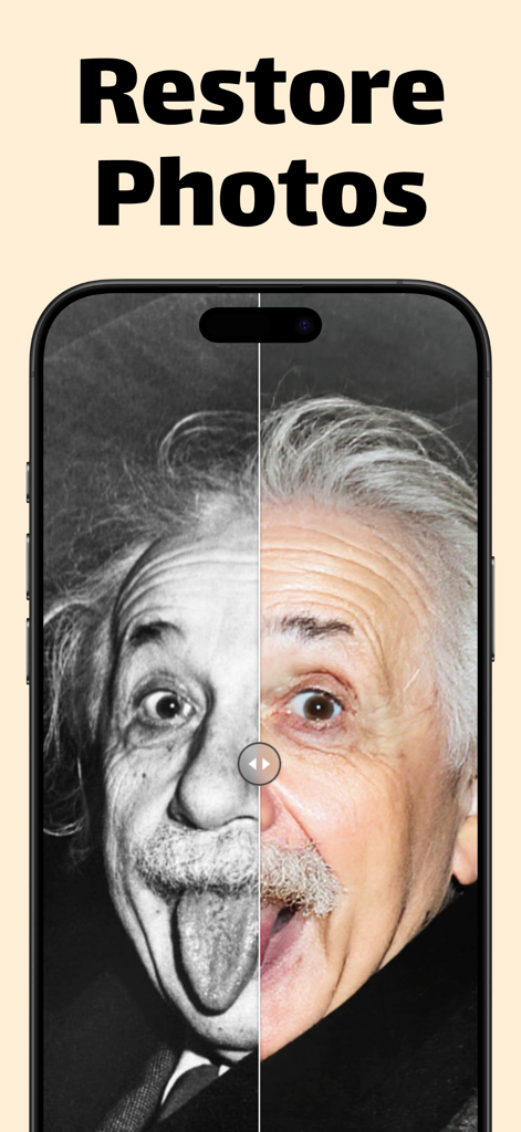 Restore Old Photos: ReMemory - A before and after comparison showing an old black and white photo being restored and colorized using AI