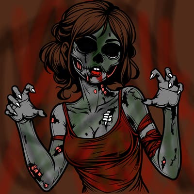 realistic zombie girl