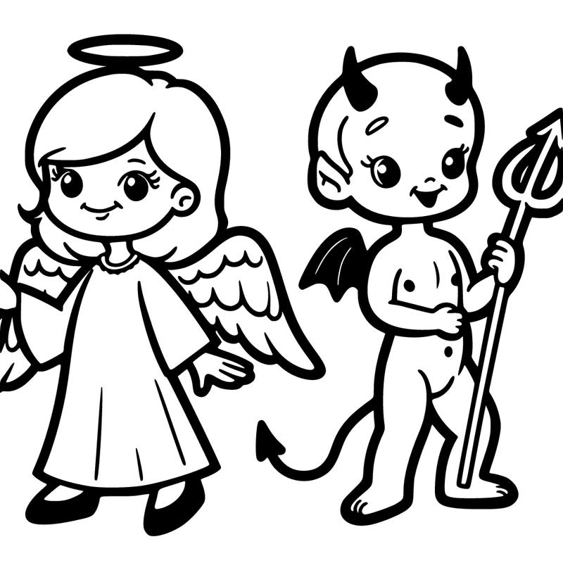 angel and a devil