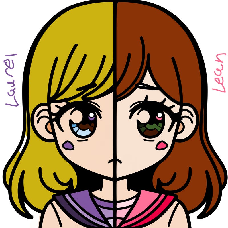 a split of a girl