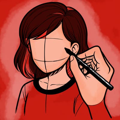 drawing a realistic person