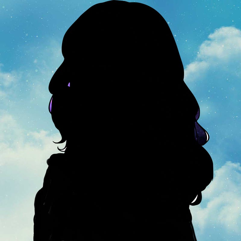 realistic girl with bangs looking over her shoulder