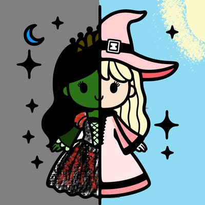 split princess and witch
