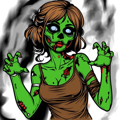 realistic zombie girl