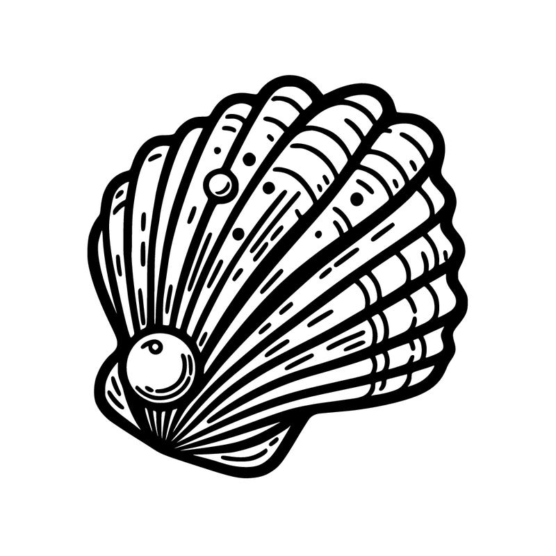 sea shell with pearl