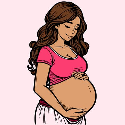 woman heavily pregnant realistic