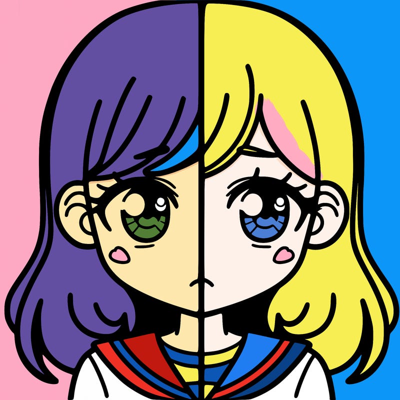 a split of a girl