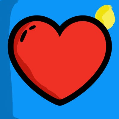 a blank heart