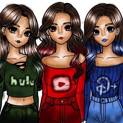 a group of realistic girls