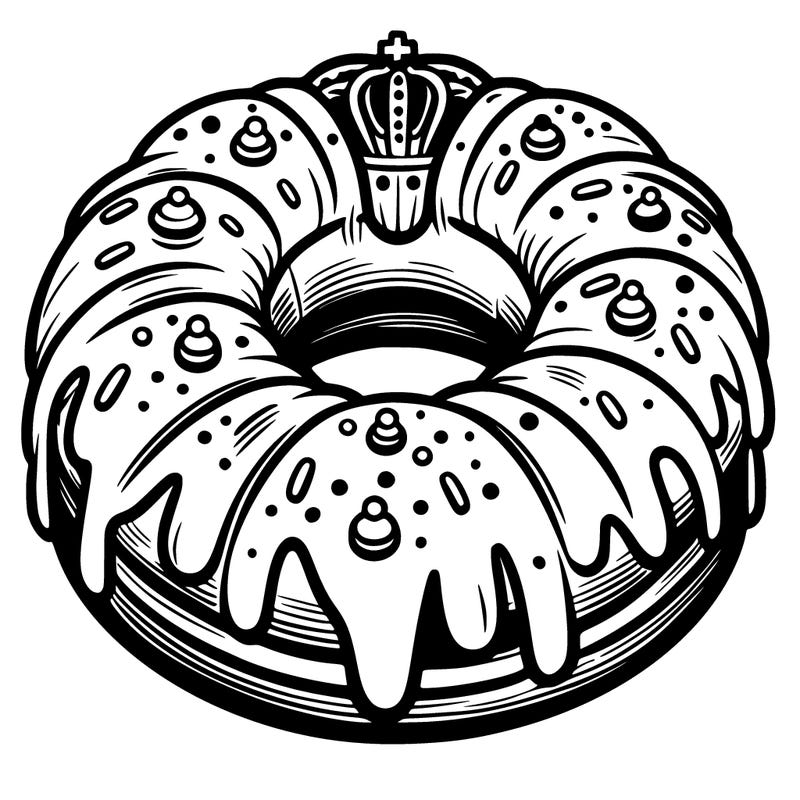 king cake seen from above