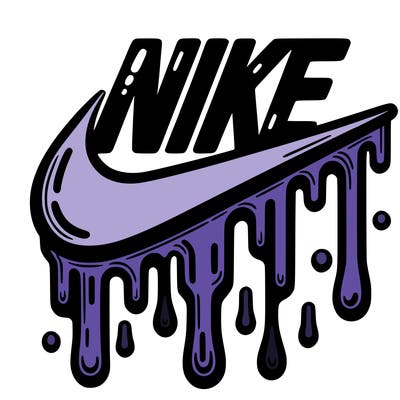 dripping nike logo