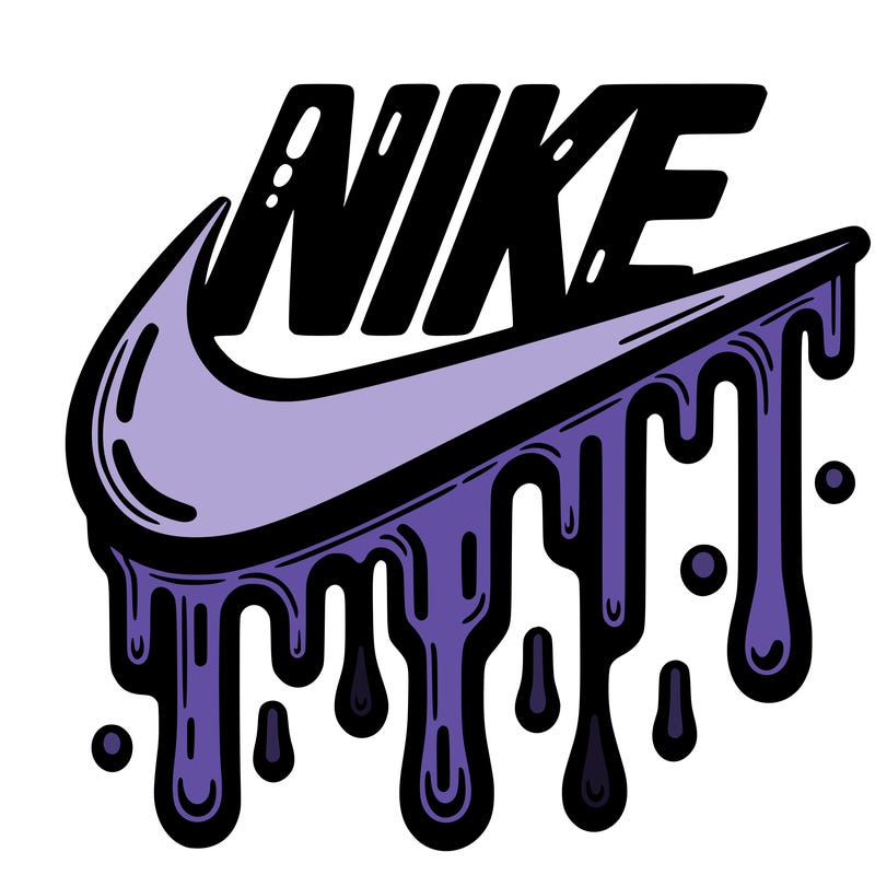 dripping nike logo