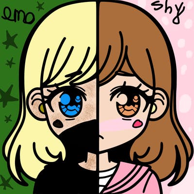 a split of a girl