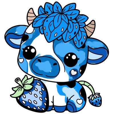 cute strawberry cow