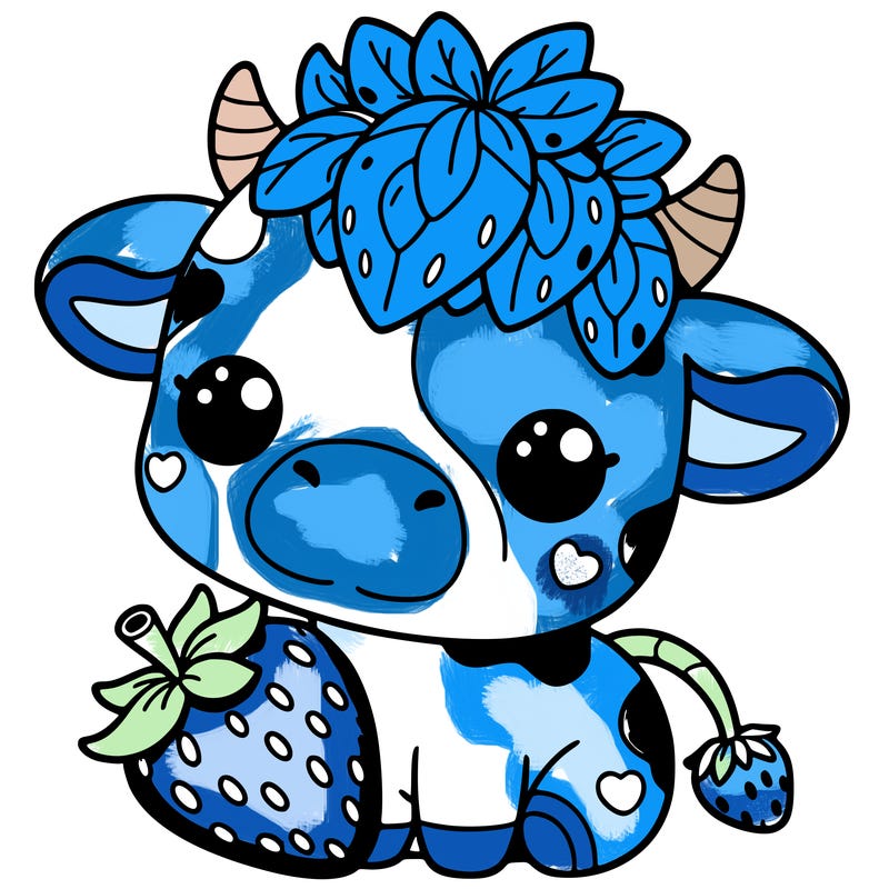 cute strawberry cow