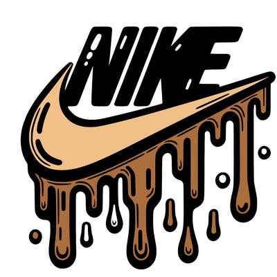 dripping nike logo