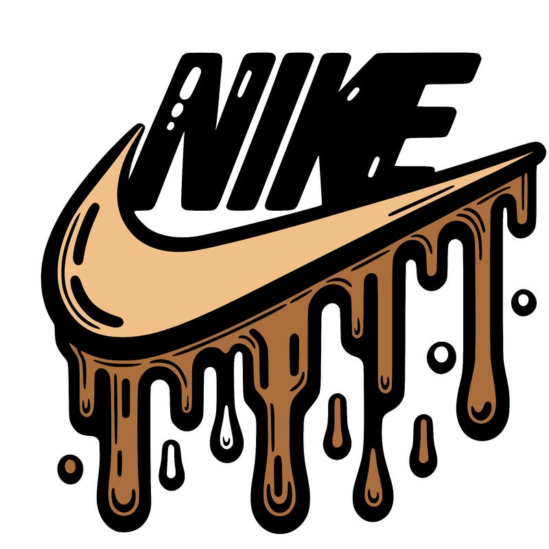 dripping nike logo