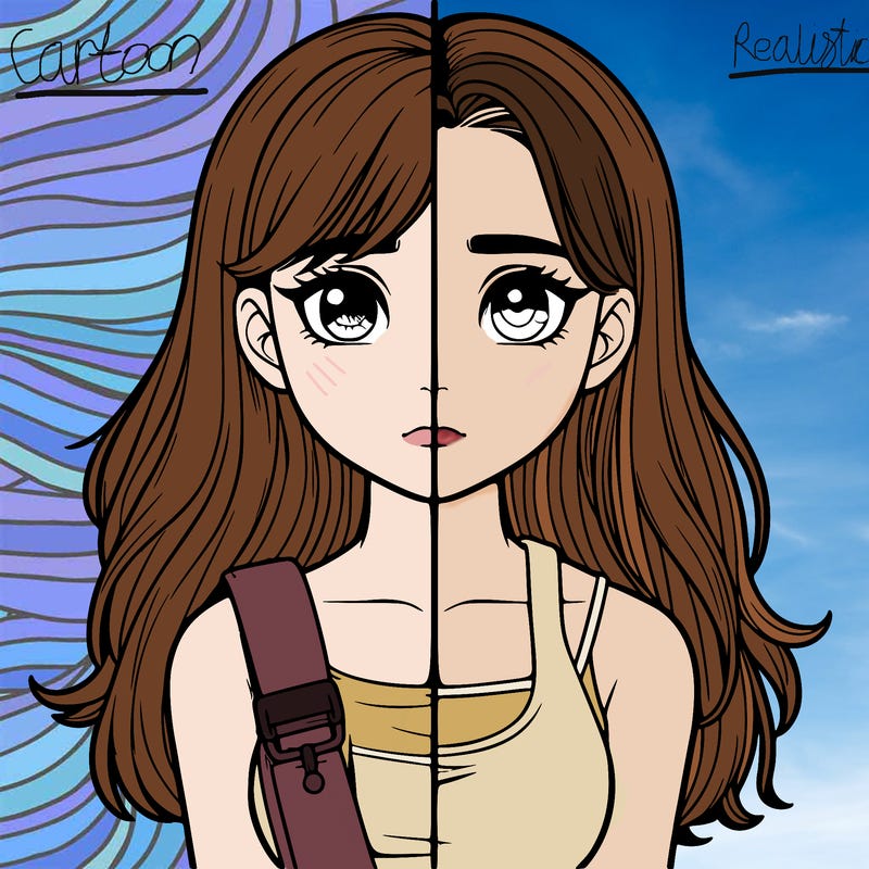 realistic girl split