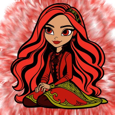 red from descendants four