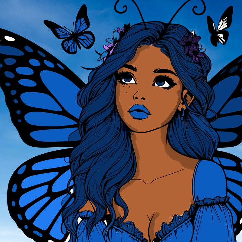 butterfly fairy realistic girl