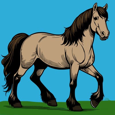 realistic horse