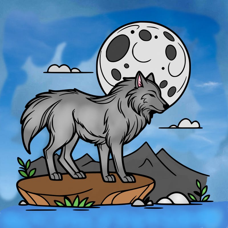 wolf moonlight