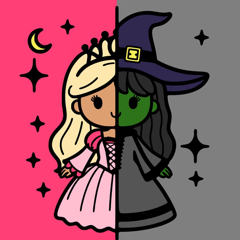split princess and witch