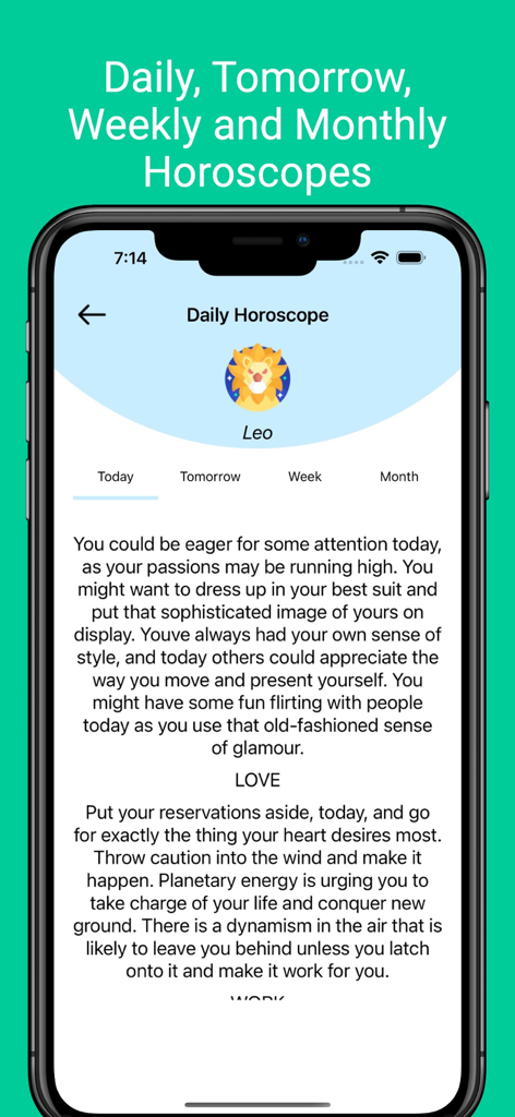 Web Messenger Chat Dual - Screenshot of the Web Messenger Chat Dual app showing the daily horoscope feature for the Leo zodiac sign.