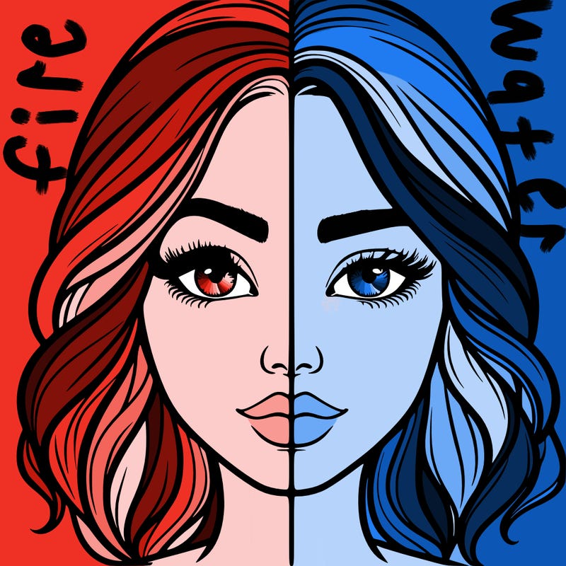 realistic girl split half