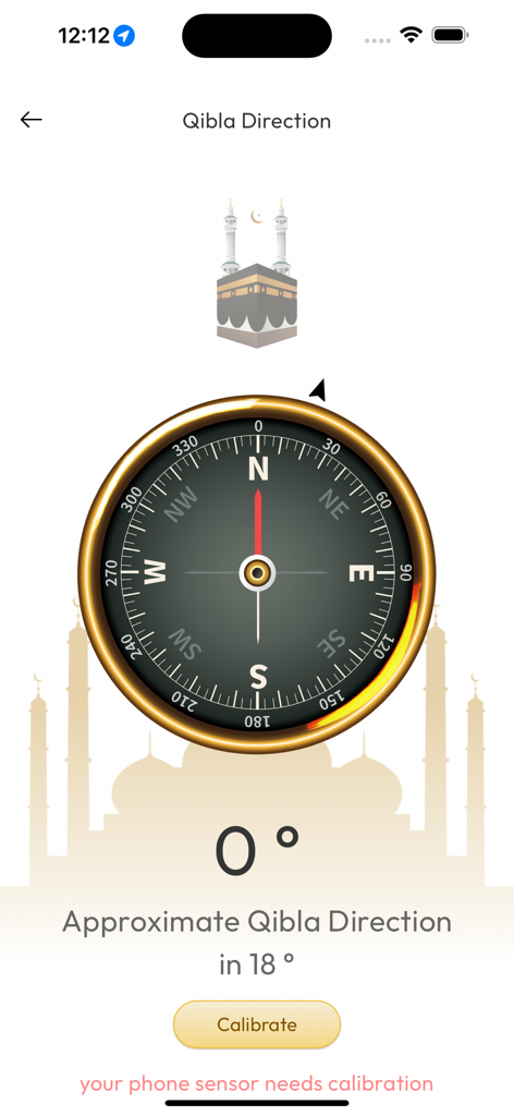 The Quran GPT - Qibla direction compass feature in the Quran GPT app