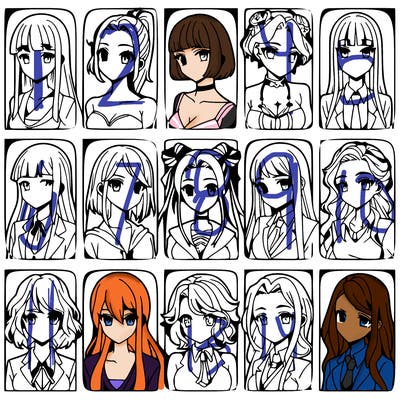 girls that look diffrent anime